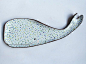 Whale plate  plate with polka dots by clayopera on Etsy, $30.00