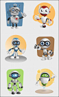6+ Free Robot Vector Mascot Characters Set | Designrazzi