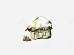 房子上的雪高清素材 冬季 卡通房子 房子 手绘房子 雪花 免抠png 设计图片 免费下载