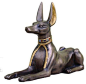 5.5 Inch Cold Cast Bronze Egyptian Anubis Statue with Colored Collar contemporary-decorative-objects-and-figurines@北坤人素材