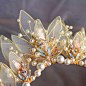 Flower Fairy Gold Butterfly Bridal Hair Accessories 2020 Alloy Pearl Rhinestone Tiara Wedding Accessories