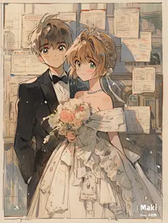 复古港风樱狼婚纱照｜魔卡少女樱