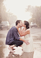 Rainy engagement photo shoot!