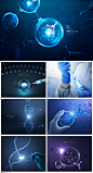 7款医疗科技生物科技基因链基因细胞PSD素材2020527 - 设计素材 - 比图素材网