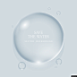 泡泡白色水泡泡沫飞舞透明矢量素材