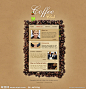 美食 餐厅 棕色背景 网页模版 咖啡 咖啡豆 人物大图 点击还原
