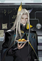 #明日方舟# #赫拉格#
中秋节我们还在办公室讨论线索，房门响了，啊，原来是赫拉格爷爷，他带了月饼给我们

“想吃点心？我这里还剩一些，小心蛀牙。” ​​​​