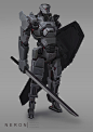 robot, dimitri neron : robot with sword always nice to draw!!!!