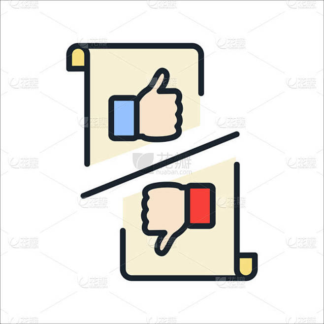 反馈图标颜色插图设计