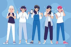简笔画卡通人物插画