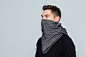 Hooded scarf,  Gray wool scarf with hood, unisex cowl with neckwarmer : Simple and functional gray hood will fit to any outfit you choose and will keep your face, neck and ears cosy warm in any weather conditions. No matter whats outside: ice-cold wind, r