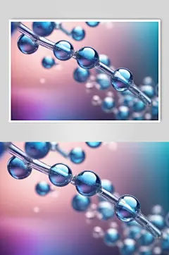 AI数字艺术医美液体泡泡分子3d医疗模型