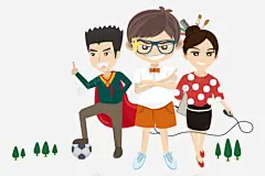 创意卡通人物 页面网页 平面电商 创意素材