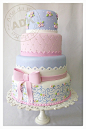 Periwinkle and Pink Cake
