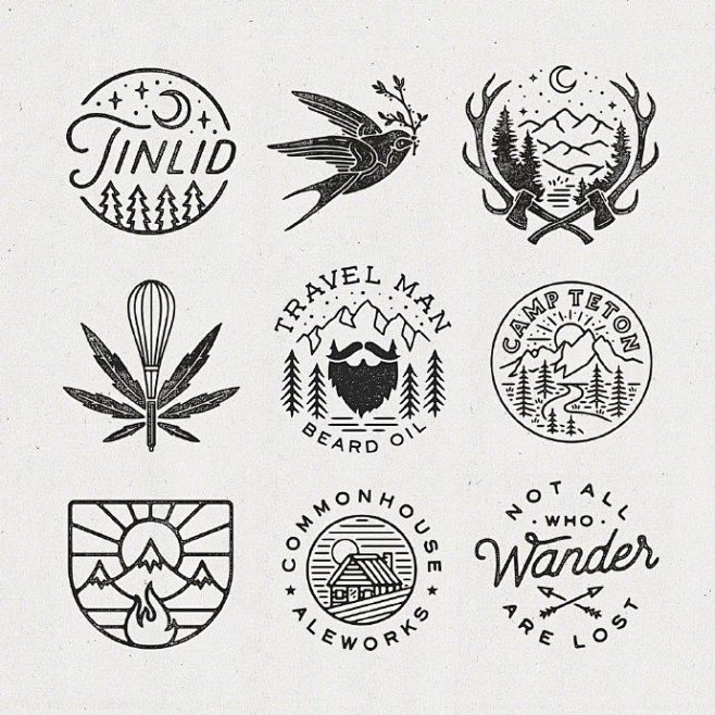 #LOGO精选# 线条徽章设计  
by...