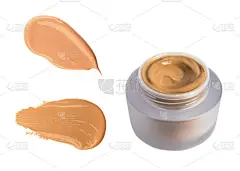 地基霜瓶上白色孤立。遮瑕膏