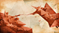 General 3500x1965 geometry red low poly The Creation of Adam
