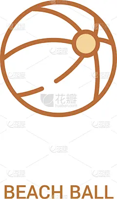 海滩充气球,两只动物,线条,概念,简单,计算机图标,大桶,直的,蜘蛛网,休闲