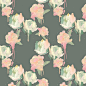 Painterly Roses Dollhouse Wallpaper Digital Download Sage : Adapted from one of my real paintings called Departure, these painted roses are really rather lovely.  PDF high res file supplied instantly to print at home and then paper as you please. You can 