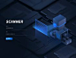 Wjy 在 Dribbble 上的 SCANNER 登录页面