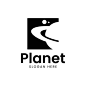 其中包括图片：Premium Vector | World travel planet logo design negative space