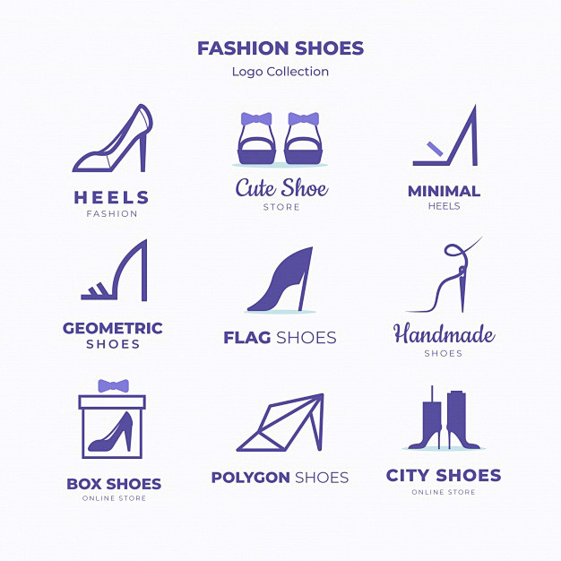 高跟鞋logo标志矢量图素材