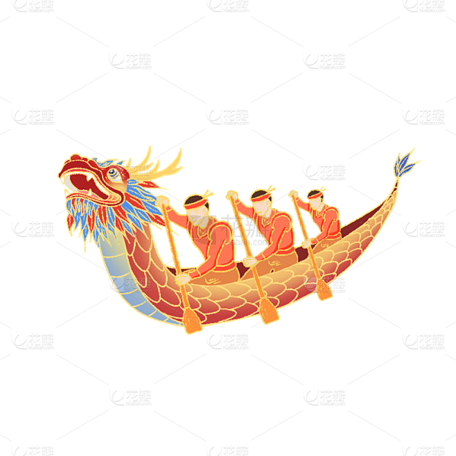 中国风-端午节贴纸-赛龙舟