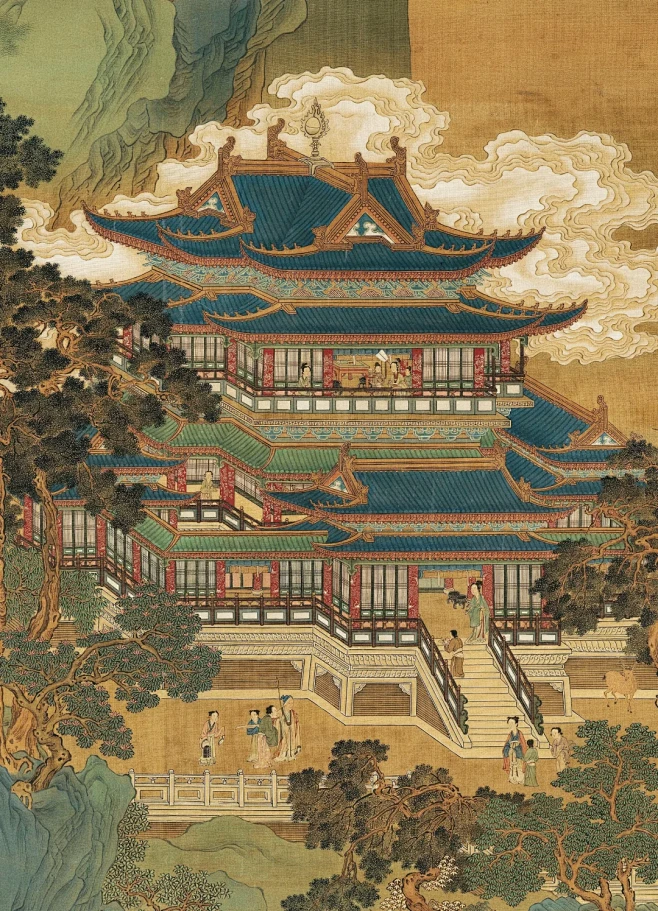 《仙山楼阁图》南宋赵伯驹 - 小红书-花瓣网