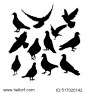 鸽子的轮廓。向量 _Logo采下来 #率叶插件，让花瓣网更好用#