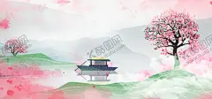 中国风海报背景 【酷图网】春天,桃花,粉色,中国风,春天桃花,粉色中国风