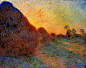 莫奈Monet印象系列——草垛 - 水^木^白 - 水^木^白艺术收藏