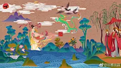 #CCTV国家宝藏##传统文化破次元#
“仿佛兮若轻云之蔽月，飘飘兮若流风之回雪 。”
之前一直在做的穿越时空的情书之洛神赋图，用自己的画风重新展示东晋顾恺之的洛神赋图，在瞻仰前作的同时不断感叹前人绘技的精细巧妙感谢小伙伴的告知～火速投稿～
@CCTV国家宝藏 
O传统文化破次元国宝动漫征集 ​​​​