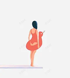 站在跳板上的人 创意素材