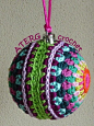 Wow Colorful Christmas ball crochet pattern