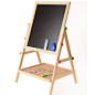实木儿童画板益智画架套装双面磁性小黑板支架式宝宝画画写字板: 