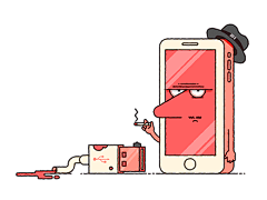 迷乙采集到插画Gif