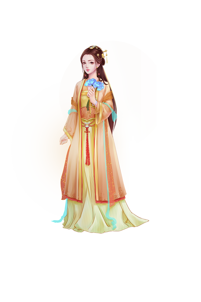 国朝插画古风美女人物