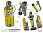 ZZ Grenade 01, Wouter Gort : This is a grenade design for the police forces of Neo-Amsterdam. 
These guys don't play around. There's a war going on between robots and humans and the police are kind of in the middle of it, so they need weapons that are eff