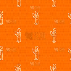 拿着,男商人,式样,箭头符号,正下方视角,商务,图表,几何形状