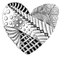 Images of Zentangle | Zentangle / Zentangle heart by Kay Flickr, via Flickr: 
