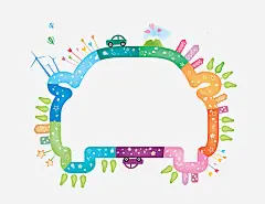 彩色管道高清素材 印花 小汽车 山川 彩色 手绘 星星 树木 爱心树 童话 免抠png 设计图片 免费下载