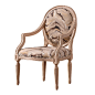 法卡萨 欧式扶手椅复古乡村全实木休闲椅现代美式简约书椅8803-tmall.com天猫