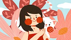 清新森系宠物动物宣传广告设计海报素材