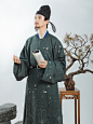 君陈宋制圆领袍大放量蚀点工艺纯亚麻旋襕衫春夏汉服男装-星河-淘宝网