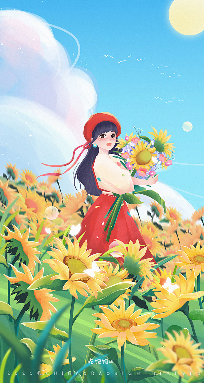想念夏日_吃饱饱w__插画师作品_涂鸦王...