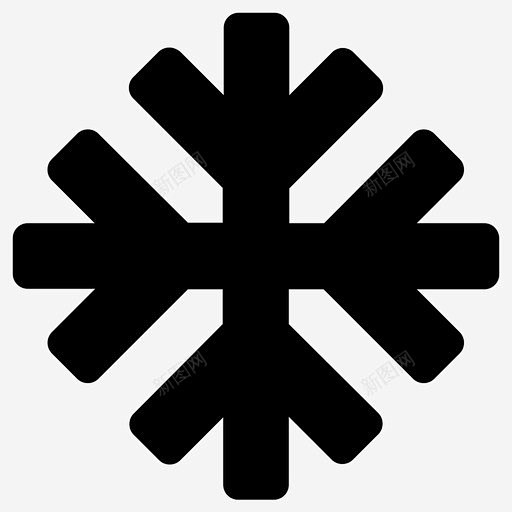 雪花冻冰图标 页面网页 平面电商 创意素材
