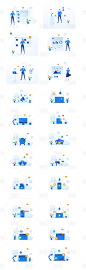 ai商业插画闪屏页引导页图标-源文件