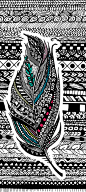  Aztec Feather. Art Print