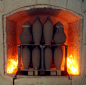 烧窑，指在一个人工搭建的建筑物里，通过生火加热产生高温，使粘土烧制成型的过程。通常是指烧制陶器，瓷器等。