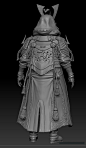 japanese warrior costume, Shovel Kim : zbrush